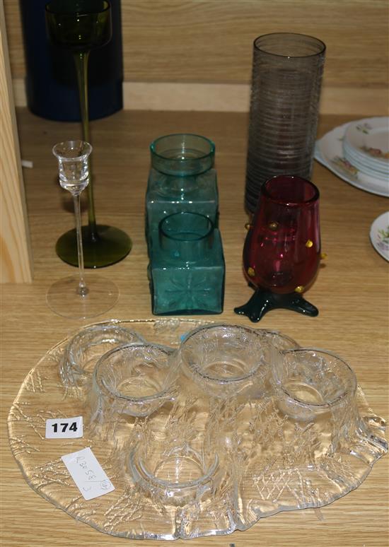A quantity of Kosta and other 1960s glassware and a quantity of mixed Kaiser, Plichta, Beswick, etc.